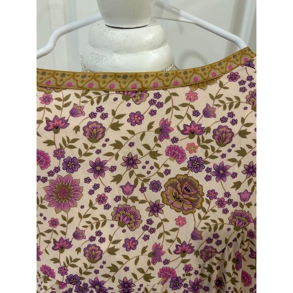 Spell Untamed Tunic Dress bohemian Floral Flowy Button Front - Picture 8 of 8
